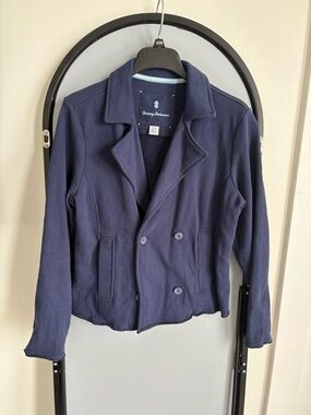 Tommy Bahama Navy Double-Breasted Pea Coat Jacket